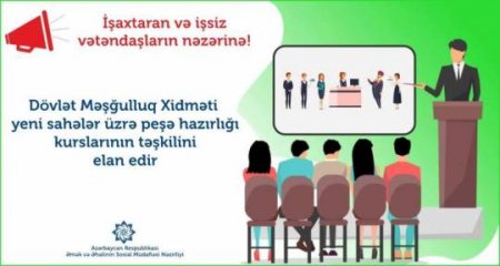 İşaxtaran və işsiz vətəndaşların nəzərinə!