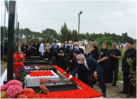 Şəhid Xudayar Yusifzadənin anası İradə xanım masallılı "Vətən Müharibəsi Qəhrəmanı" İntiqam Əsgərlinin anım tədbirində